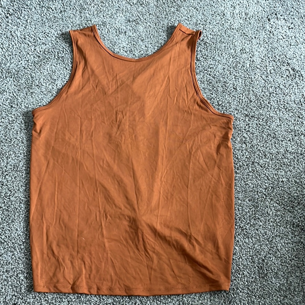 JoyLab Orange Cross Back Adjustable Workout Tank Top SIZE M